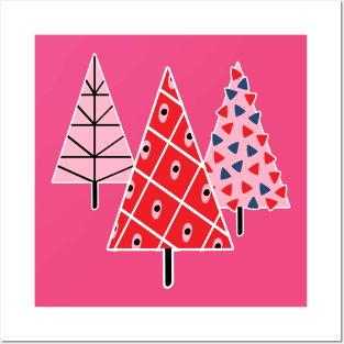 Pink Christmas Posters and Art